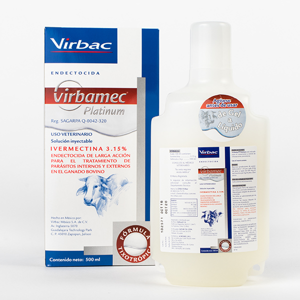Virbamec Platinum Antiparasitario Inyectable Para Bovinos Virbac Mexico